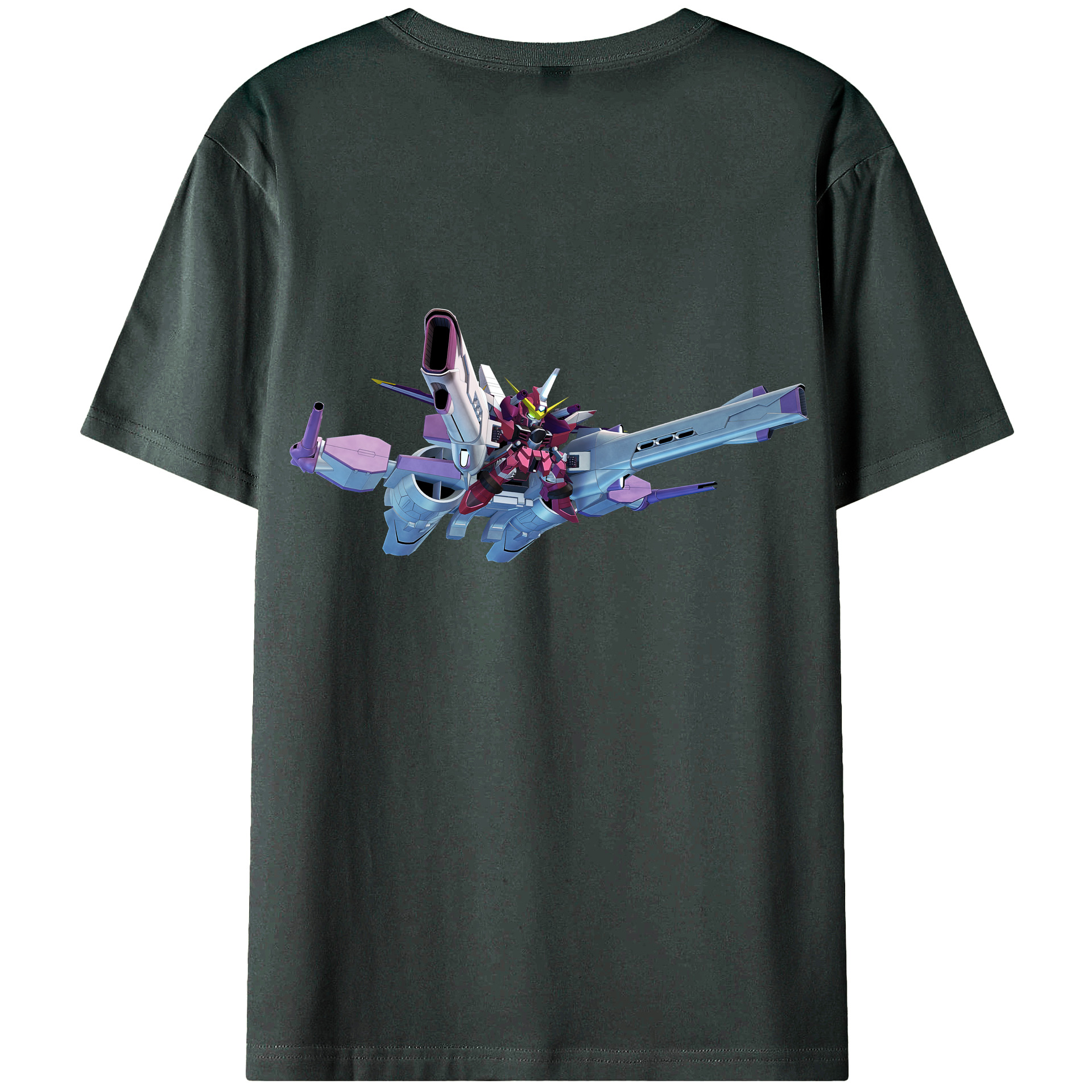 （画像用） 機動戦士ガンダム Mobile Suit Gundam 綿100％ メンズ半袖Tシャツ（バックプリント） 通気性